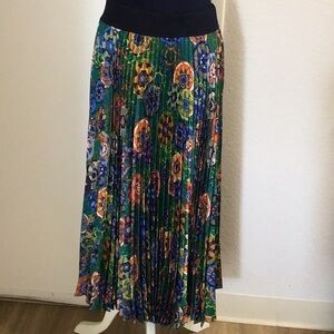 Carolina Herrera Pleaded Colorful Pleated Skirt